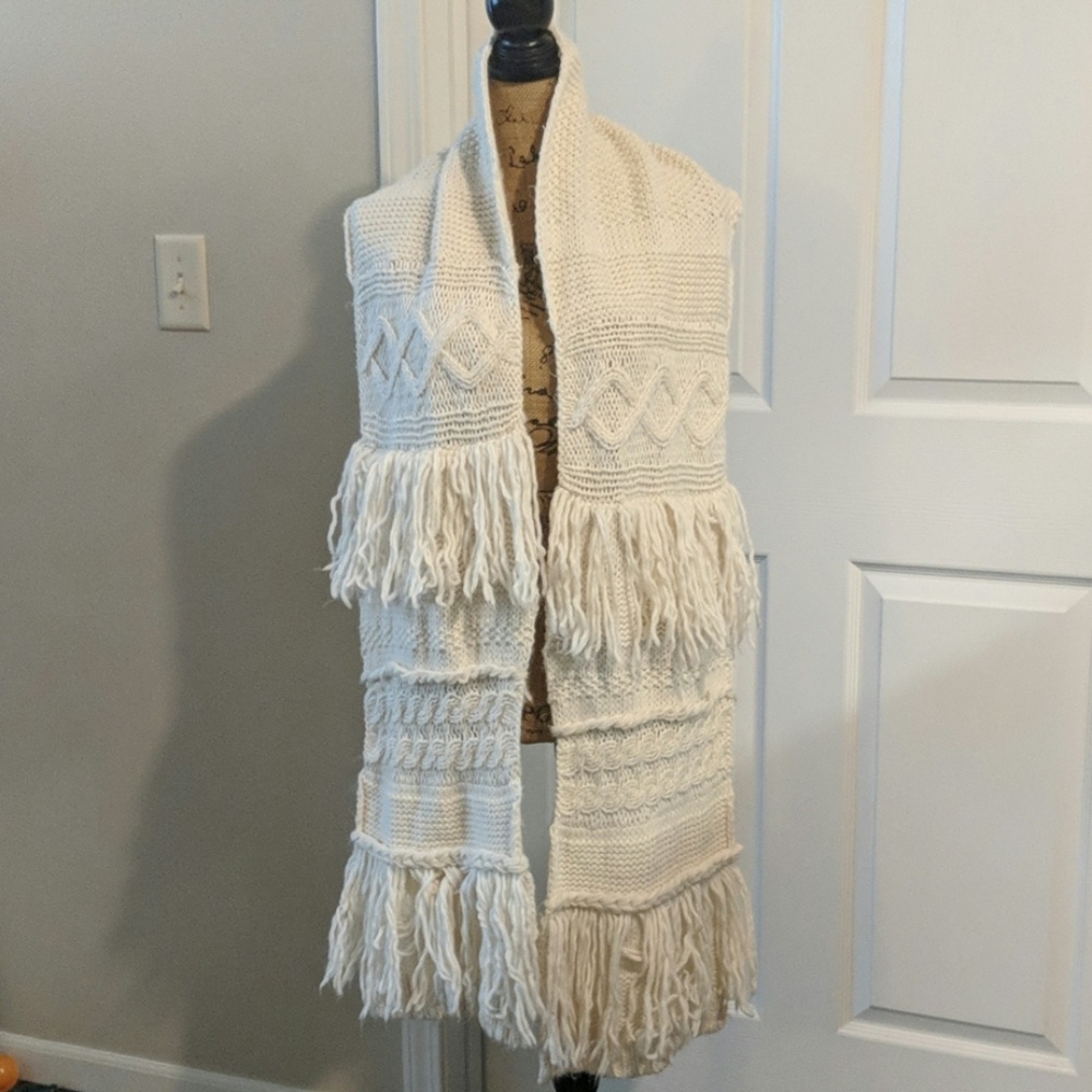 Cream scarf from Banana Republic